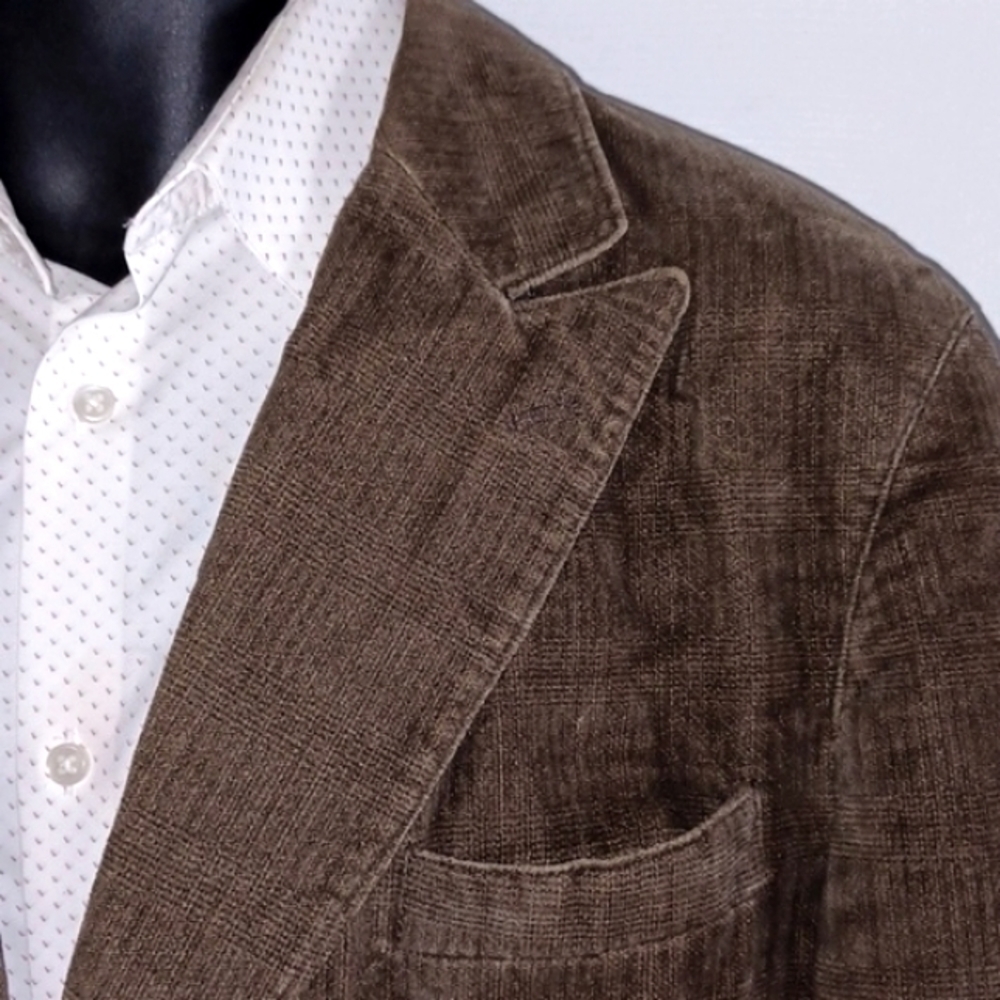 STONES Brown Corduroy Fitted Blazer, 42L - UK Style 🇬🇧 - Picture 6 of 13